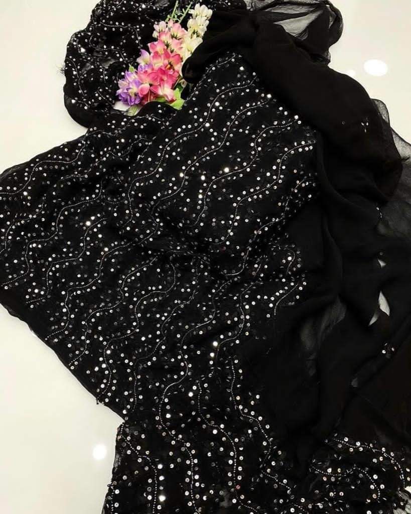 Stuff shafoon  Handmade  Ahmad Puri dorri sitara   2 border dupatta boti 2 piece suits