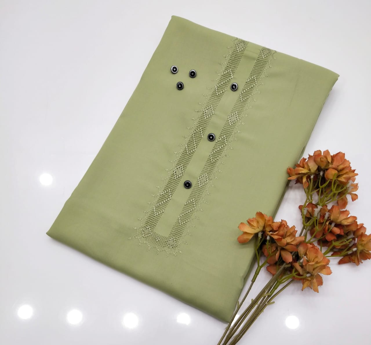 Hand Embroidery Takashi Gala Neat work