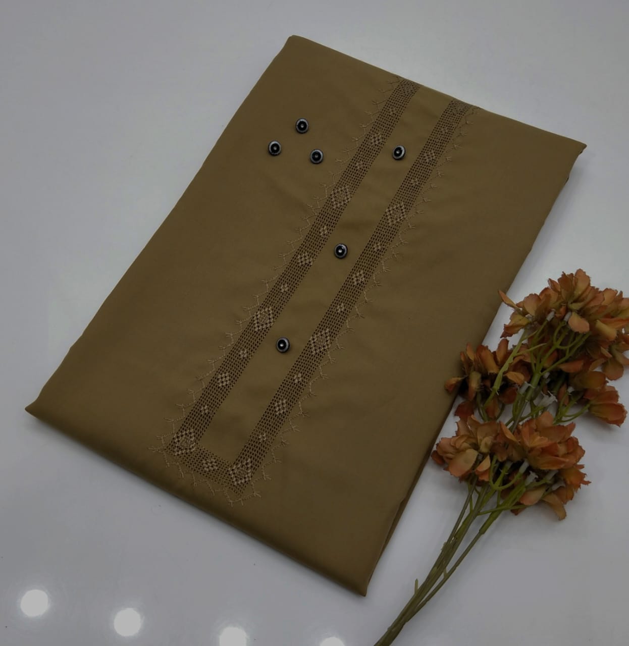 Hand Embroidery Takashi Gala Neat work